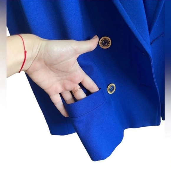 EMILY Royal Blue Attire Career Formal Office Blazer Size 4P - Picture 11 of 11